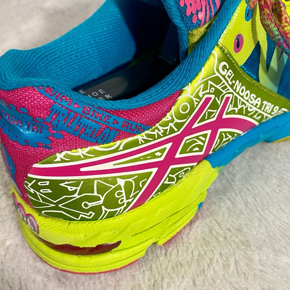Asics Gel-Noosa Tri 9 Running Shoes Women’s Size 6 Capri Blue Raspberry Lime - Picture 10 of 13